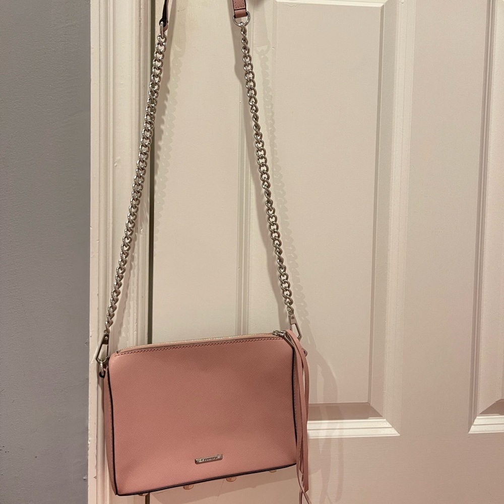 Rebecca Minkoff light pink crossbody bag- barely worn.